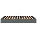 Pat cu storage cu saltea Gri închis 135 x 190 cm țesătură - WALTI WALTI