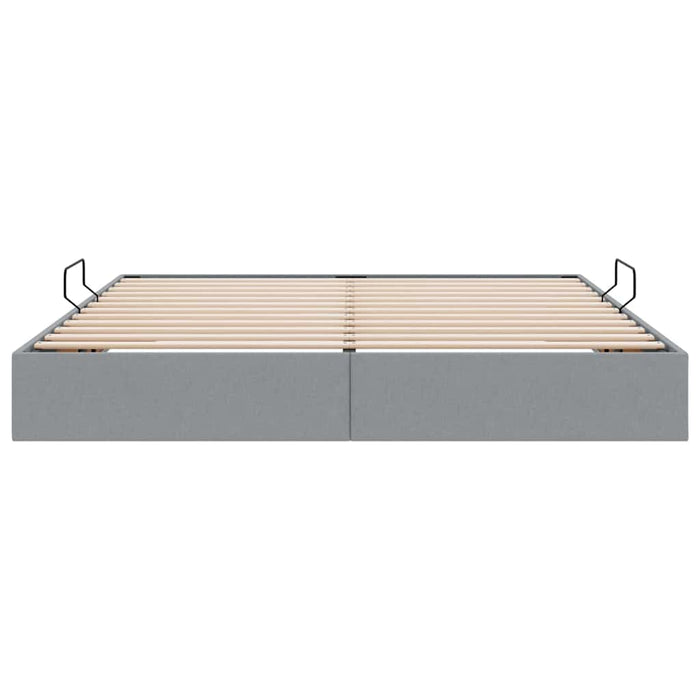Pat cu storage cu saltea Gri deschis 180 x 200 cm țesătură - WALTI WALTI
