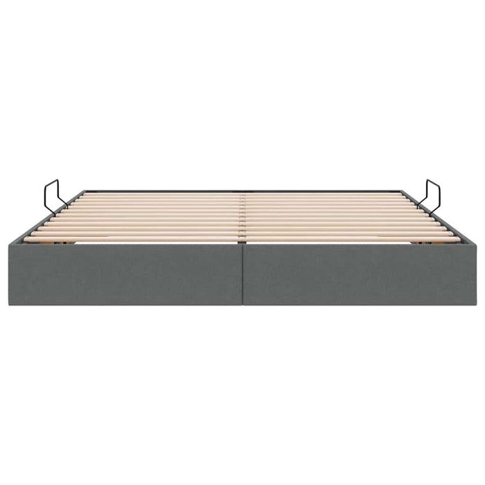 Pat cu storage cu saltea Gri închis 180 x 200 cm țesătură - WALTI WALTI