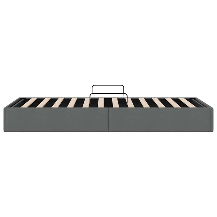Pat cu storage cu saltea Gri închis 203 x 100 cm țesătură WALTI