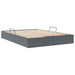 Pat cu storage cu saltea Gri închis 135 x 190 cm Catifea - WALTI WALTI