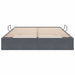 Pat cu storage cu saltea Gri închis 135 x 190 cm Catifea - WALTI WALTI