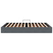 Pat cu storage cu saltea Gri închis 135 x 190 cm Catifea - WALTI WALTI