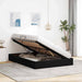 Pat cu storage cu depozitare Negru 135 x 190 cm Catifea - WALTI WALTI