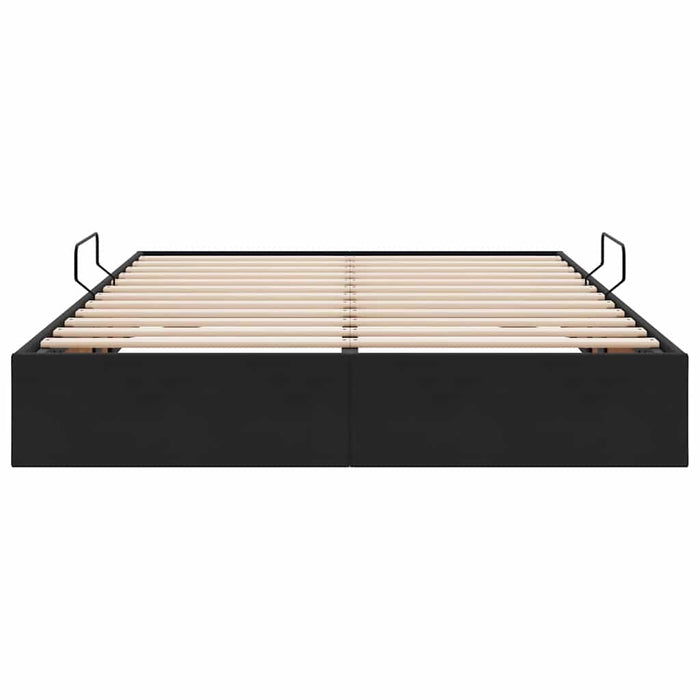 Pat cu storage cu depozitare Negru 135 x 190 cm Catifea - WALTI WALTI