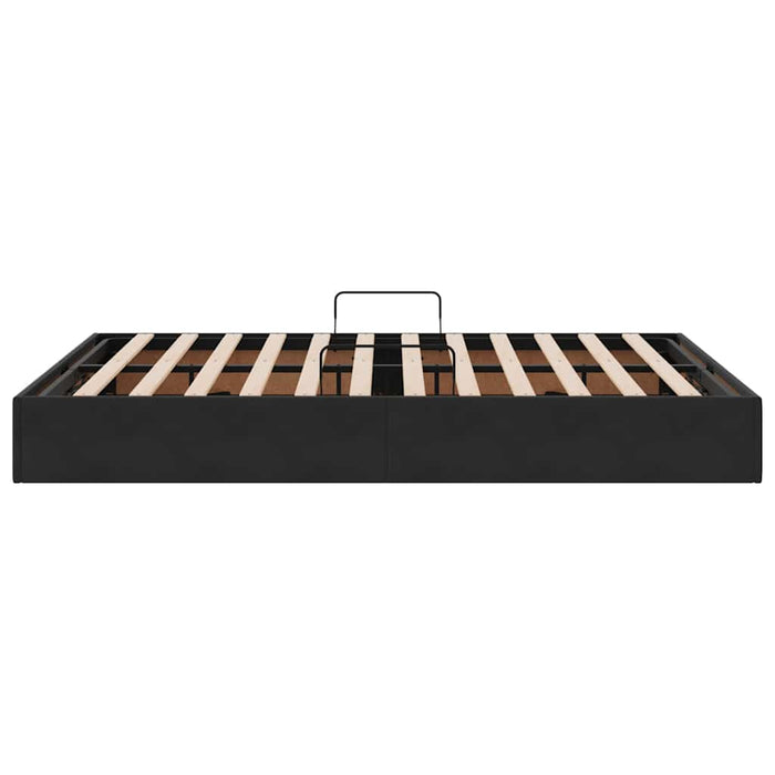 Pat cu storage cu depozitare Negru 135 x 190 cm Catifea - WALTI WALTI