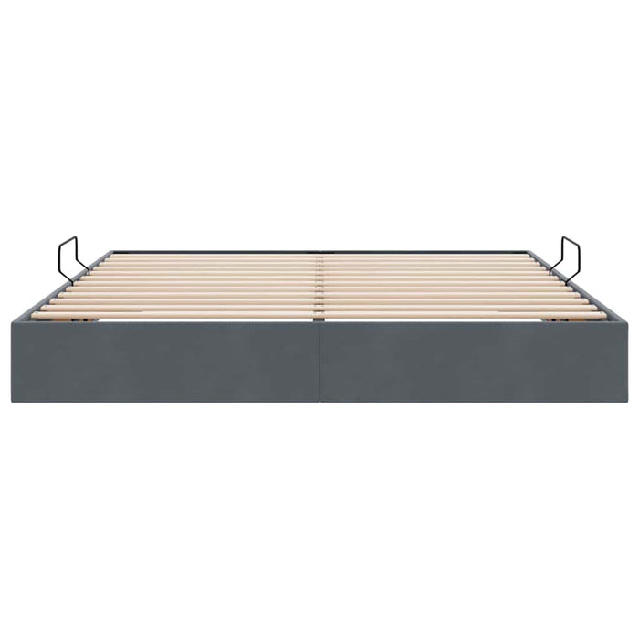 Pat cu storage cu saltea Gri închis 180 x 200 cm Catifea - WALTI WALTI