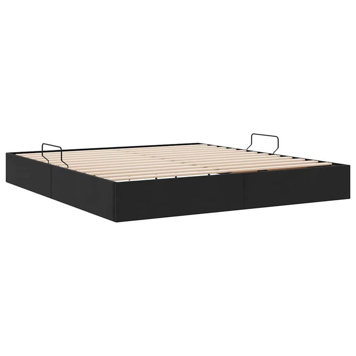 Pat cu storage cu saltea Negru 180 x 200 cm Catifea - WALTI WALTI