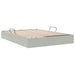 Pat cu storage cu depozitare Gri deschis 153 x 203 cm Catifea - WALTI WALTI