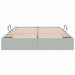 Pat cu storage cu depozitare Gri deschis 153 x 203 cm Catifea - WALTI WALTI