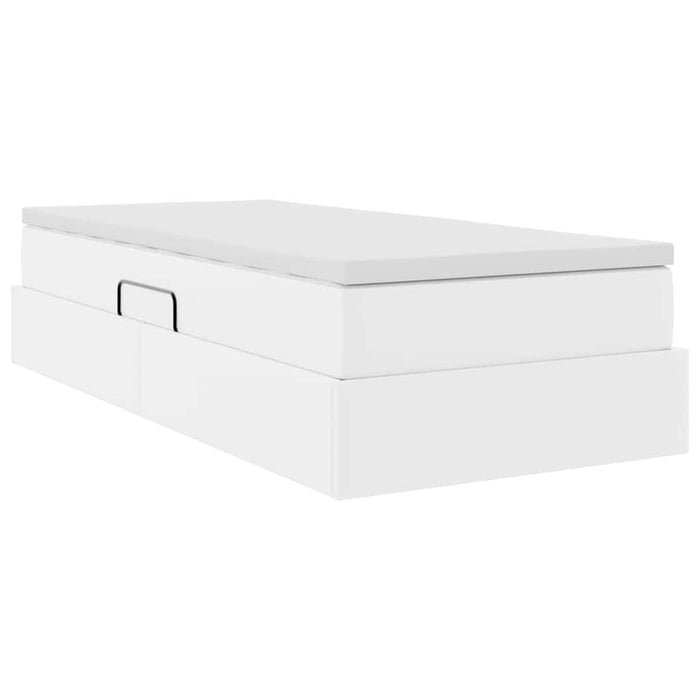 Pat cu saltea și spațiu de depozitare cu saltea Alb 90 x 200 cm - WALTI WALTI