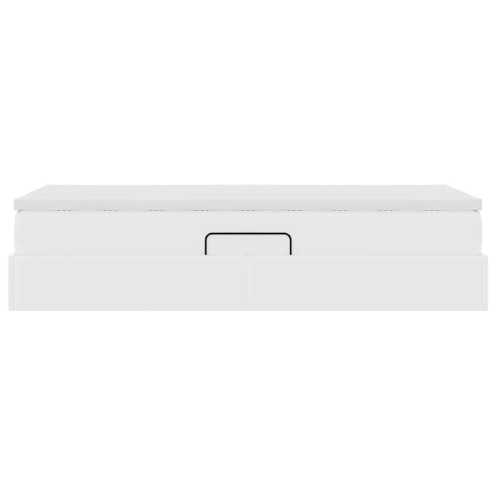 Pat cu saltea și spațiu de depozitare cu saltea Alb 90 x 200 cm - WALTI WALTI