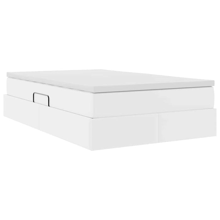 Pat cu saltea și spațiu de depozitare Alb 120 x 200 cm - WALTI WALTI