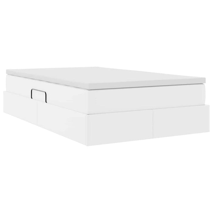 Pat cu saltea și spațiu de depozitare Alb 120 x 200 cm - WALTI WALTI