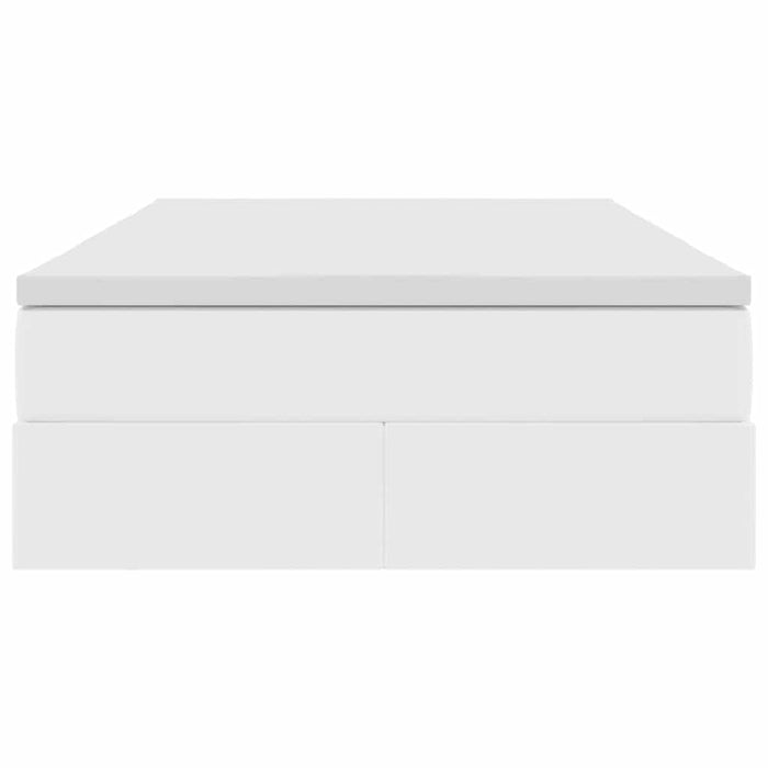 Pat cu saltea și spațiu de depozitare Alb 120 x 200 cm - WALTI WALTI