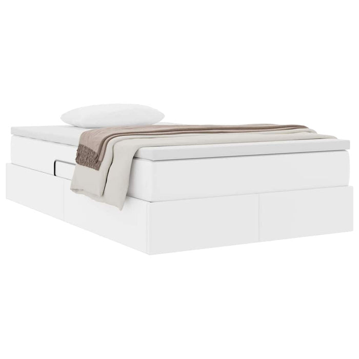 Pat cu saltea și spațiu de depozitare Alb 120 x 200 cm - WALTI WALTI