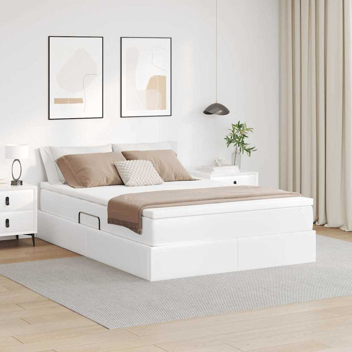 Pat cu saltea și spațiu de depozitare Alb 140 x 200 cm - WALTI WALTI