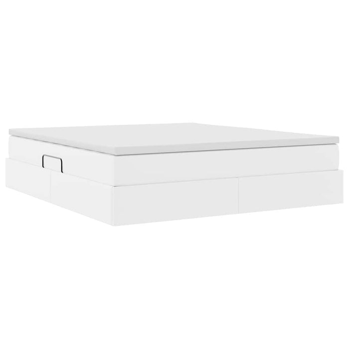Pat cu saltea și spațiu de depozitare Alb 180 x 200 cm - WALTI WALTI