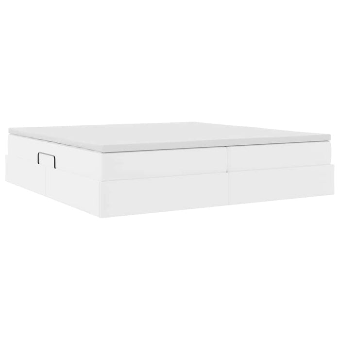 Pat cu saltea și spațiu de depozitare Alb 200 x 200 cm - WALTI WALTI