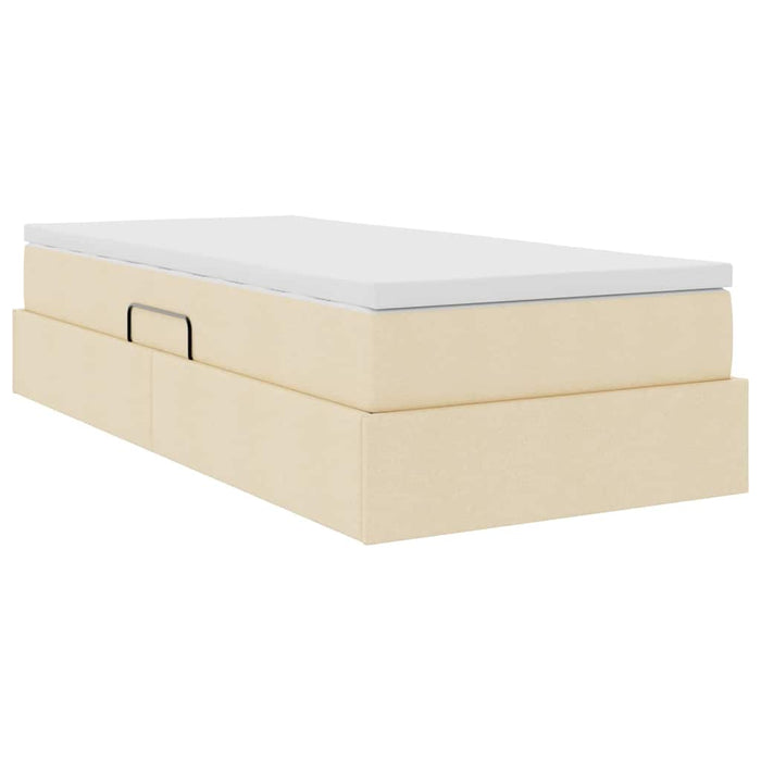 Pat cu saltea și spațiu de depozitare Crem 100 x 200 cm - WALTI WALTI
