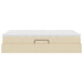 Pat cu saltea și spațiu de depozitare Crem 120 x 190 cm - WALTI WALTI