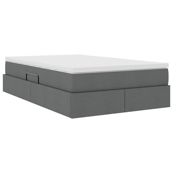 Pat cu saltea și spațiu de depozitare Gri închis 120 x 200 cm - WALTI WALTI
