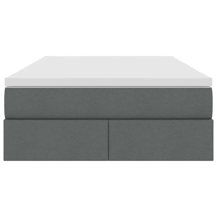Pat cu saltea și spațiu de depozitare Gri închis 120 x 200 cm - WALTI WALTI