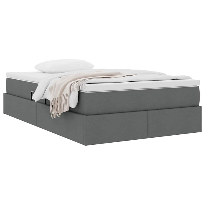 Pat cu saltea și spațiu de depozitare Gri închis 120 x 200 cm - WALTI WALTI
