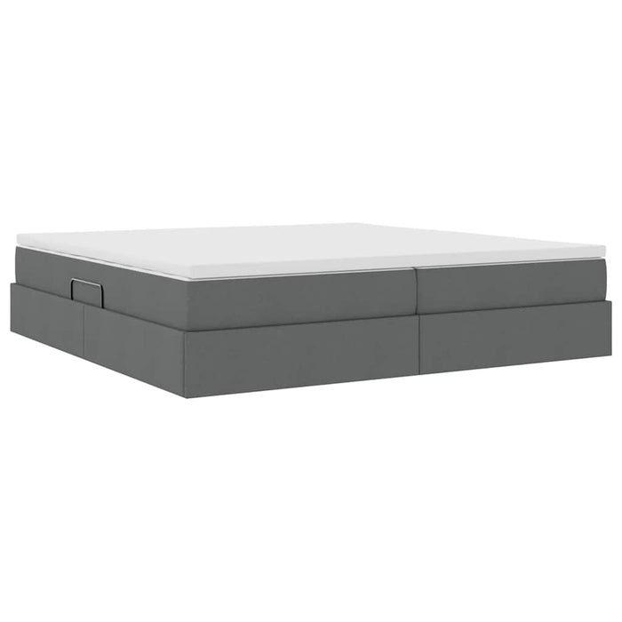 Pat cu saltea și spațiu de depozitare Gri închis 200 x 200 cm - WALTI WALTI