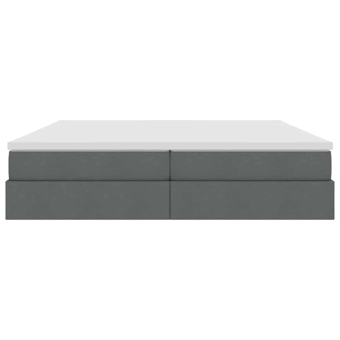 Pat cu saltea și spațiu de depozitare Gri închis 200 x 200 cm - WALTI WALTI