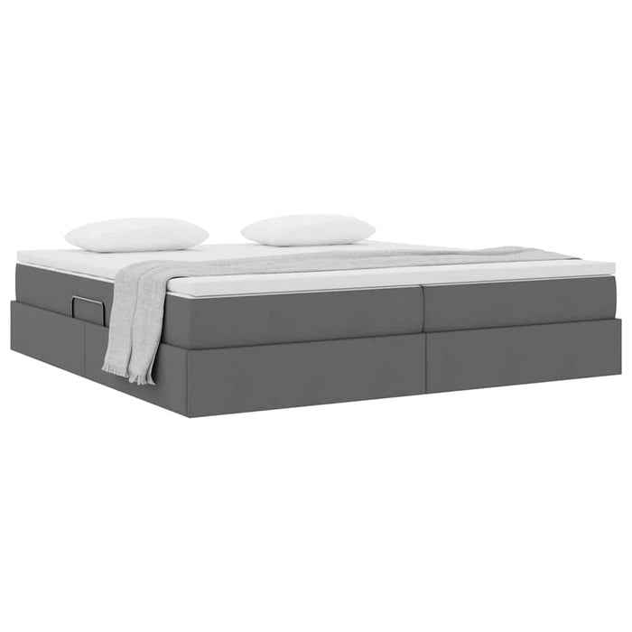 Pat cu saltea și spațiu de depozitare Gri închis 200 x 200 cm - WALTI WALTI