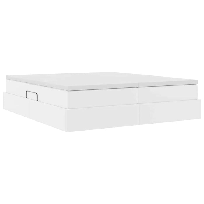 Pat cu saltea și spațiu de depozitare Alb 180 x 200 cm - WALTI WALTI