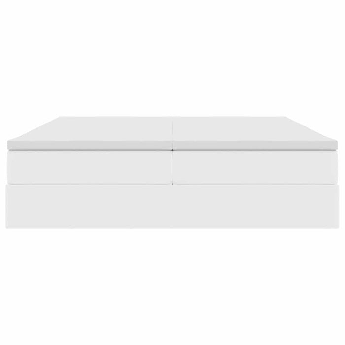 Pat cu saltea și spațiu de depozitare Alb 200 x 200 cm - WALTI WALTI