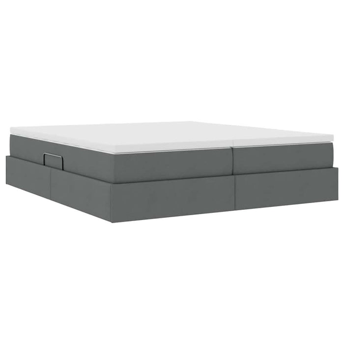 Pat cu saltea și spațiu de depozitare Gri închis 180 x 200 cm - WALTI WALTI