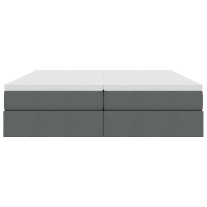 Pat cu saltea și spațiu de depozitare Gri închis 200 x 200 cm - WALTI WALTI