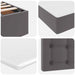 Pat cu storage cu saltea Gri 120 x 190 cm Piele artificială - WALTI WALTI