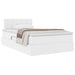 Pat cu storage cu saltea Alb pur 120 x 200 cm Piele artificială - WALTI WALTI