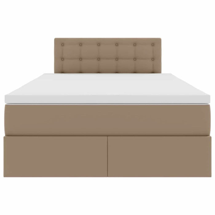 Pat cu storage Cappuccino 120 x 200 cm Piele artificială - WALTI WALTI