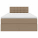 Pat cu storage Cappuccino 120 x 200 cm Piele artificială - WALTI WALTI
