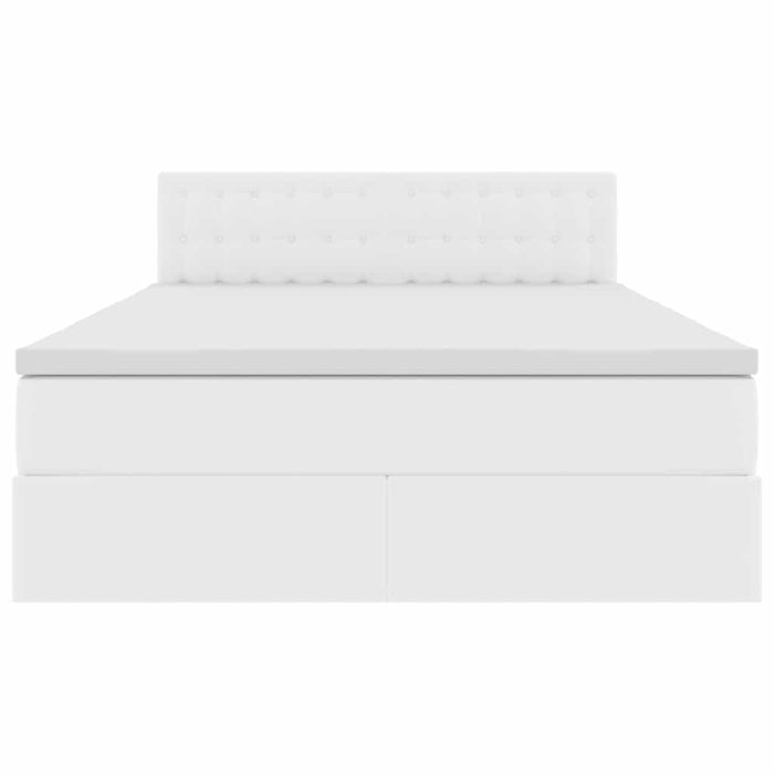 Pat cu saltea și spațiu de depozitare Alb pur 140 x 190 cm - WALTI WALTI