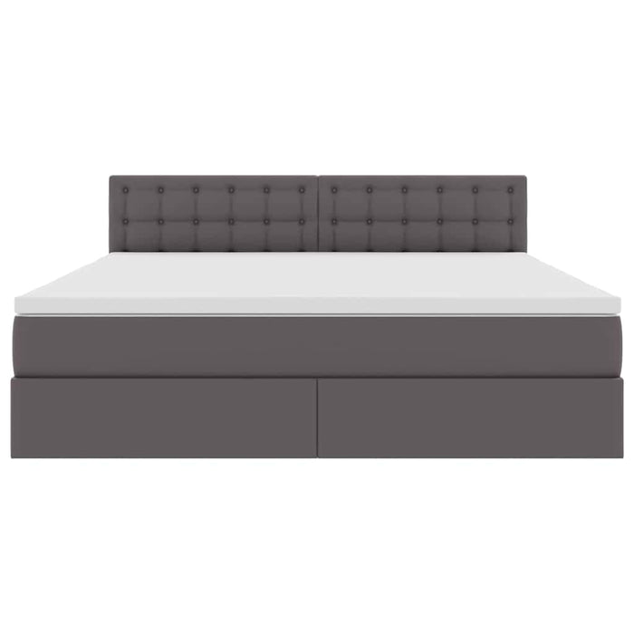 Pat cu saltea și spațiu de depozitare Gri 160 x 200 cm - WALTI WALTI