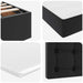 Pat cu storage cu saltea Negru 200 x 200 cm Piele artificială - WALTI WALTI