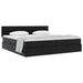 Pat cu storage cu saltea Negru 200 x 200 cm Piele artificială - WALTI WALTI