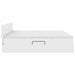 Pat cu storage cu saltea Alb pur 200 x 200 cm Piele artificială - WALTI WALTI