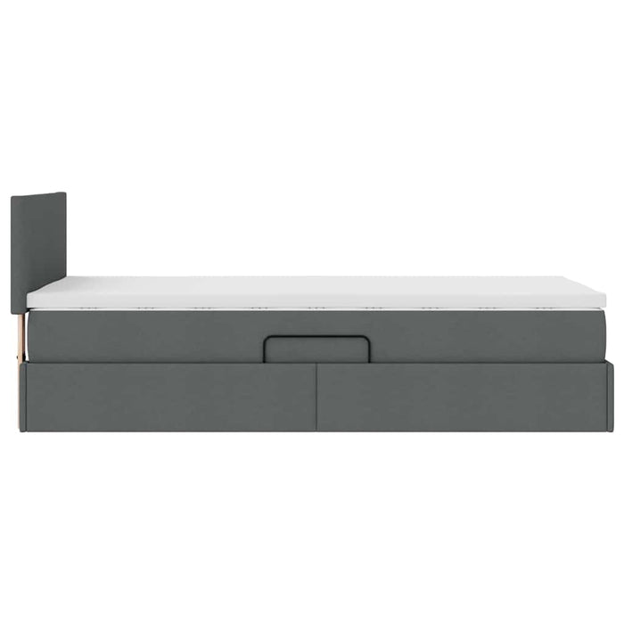 Pat cu saltea și spațiu de depozitare Gri închis 90 x 200 cm - WALTI WALTI