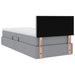 Pat cu saltea și spațiu de depozitare Gri deschis 100 x 200 cm - WALTI WALTI