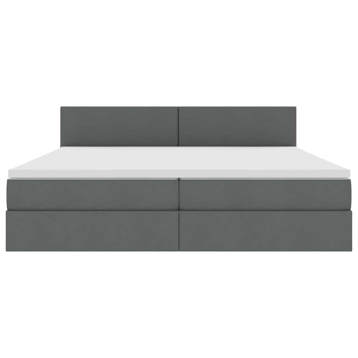 Pat cu saltea și spațiu de depozitare Gri închis 200 x 200 cm - WALTI WALTI