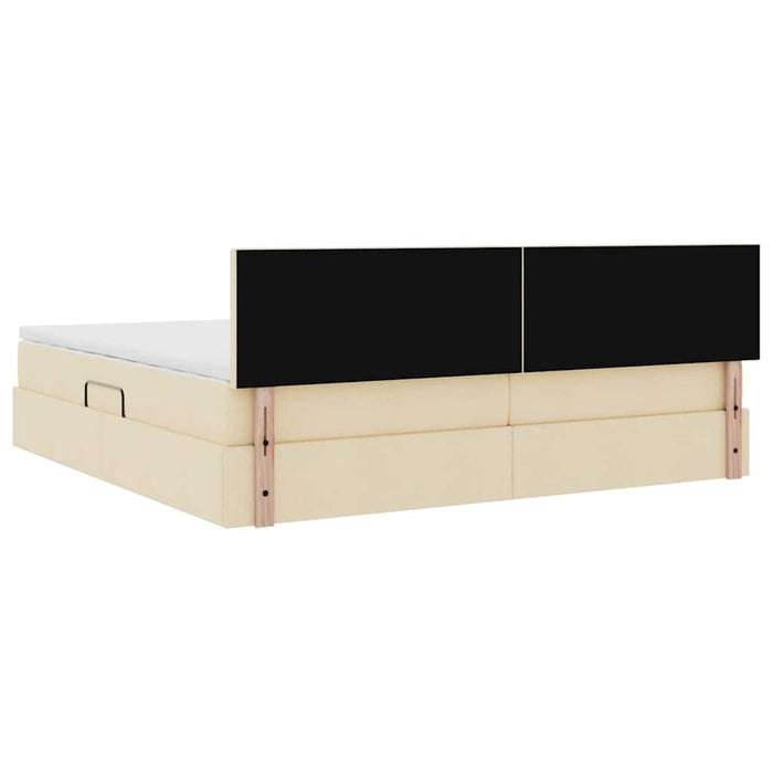 Pat cu saltea și spațiu de depozitare Creme 200 x 200 cm - WALTI WALTI
