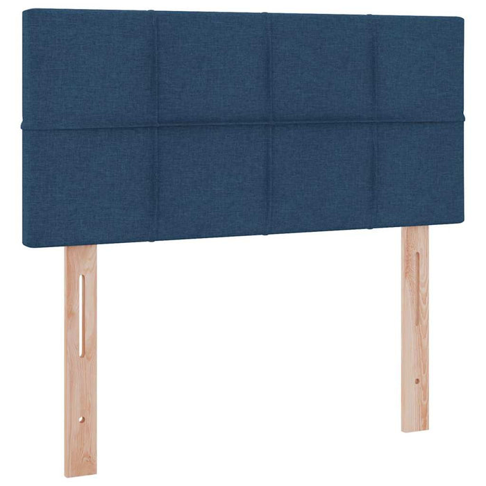 Pat cu saltea și spațiu de depozitare albastru 90 x 190 cm - WALTI WALTI