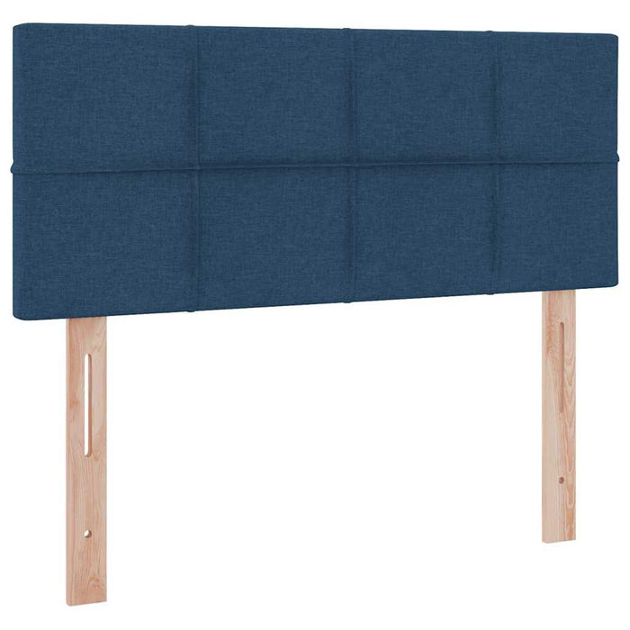 Pat cu saltea și spațiu de depozitare albastru 120 x 190 cm WALTI